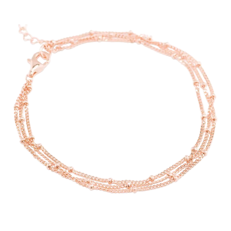 Triple Layer Satellite Chain Bracelet