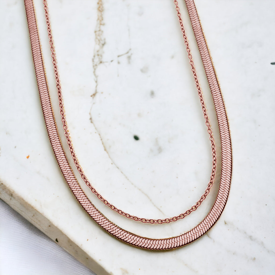 Herringbone & Milano Chain Set