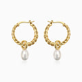 Twist Pearl Drop Earrings