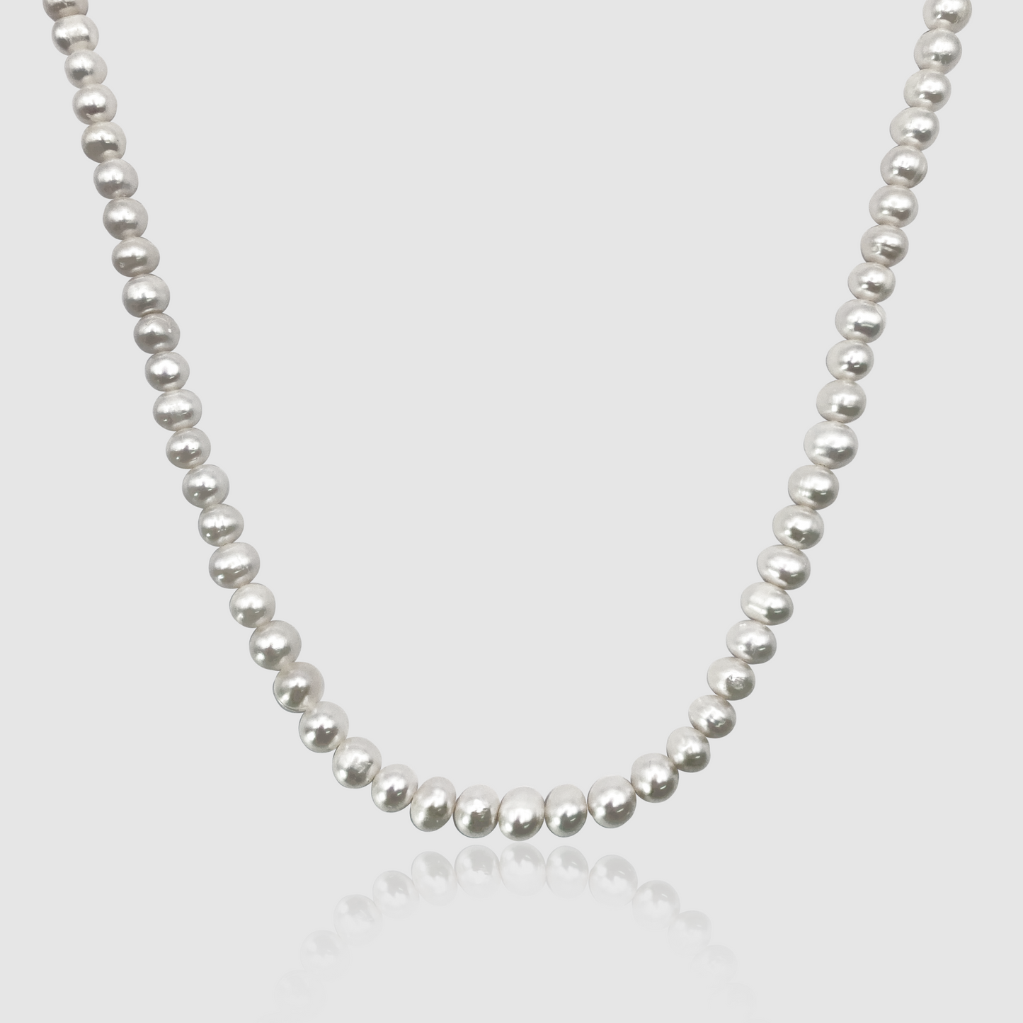 Rounded Real Pearl Necklace