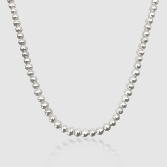 Rounded Real Pearl Necklace