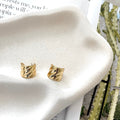 Vera Textured 18K Gold Plated Earrings