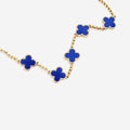 Navy Clover Enamel Bracelet