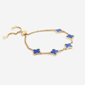 Navy Clover Enamel Bracelet